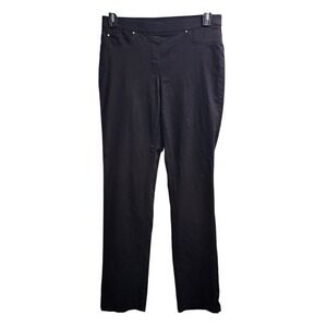 Rafaella Comfort Black Pull-On Straight Leg‎ Pants Classic Professional Size 10